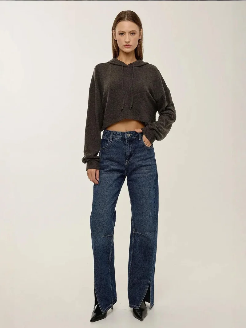 زوبعة سترة بغطاء رأس بقصة مريحة