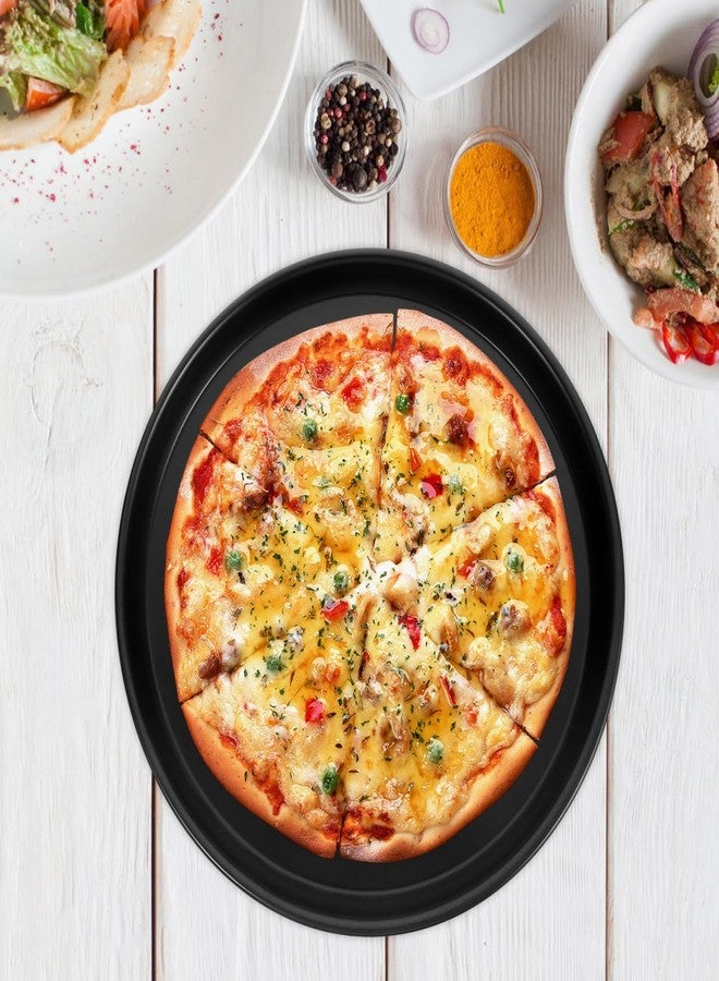 STOBAZA 12.6 Inch Non-Stick Round Oven Pizza Crisper Pan Versatile Baking Tray for Heating Freezing Frying and Food Preservation - Image 2