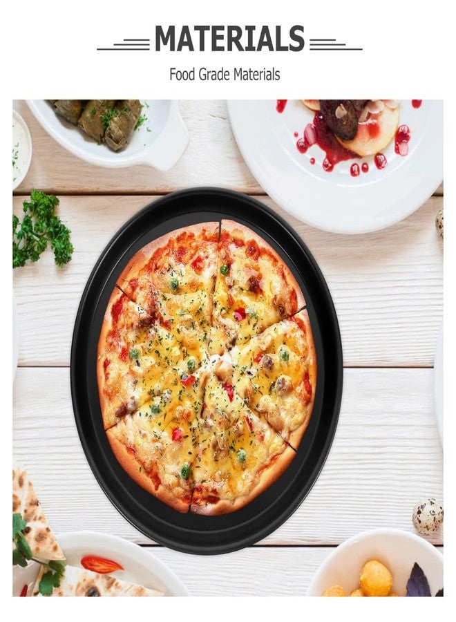 STOBAZA 12.6 Inch Non-Stick Round Oven Pizza Crisper Pan Versatile Baking Tray for Heating Freezing Frying and Food Preservation - Image 3