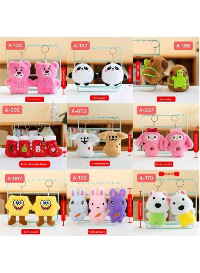 4 Inch Boutique Cute Keychain Grasp Doll Small Pendant Bag Plush Toy Gift-Color:084 Earth Dog-Height:4inch ( 8cm - 15cm ) - Image 2