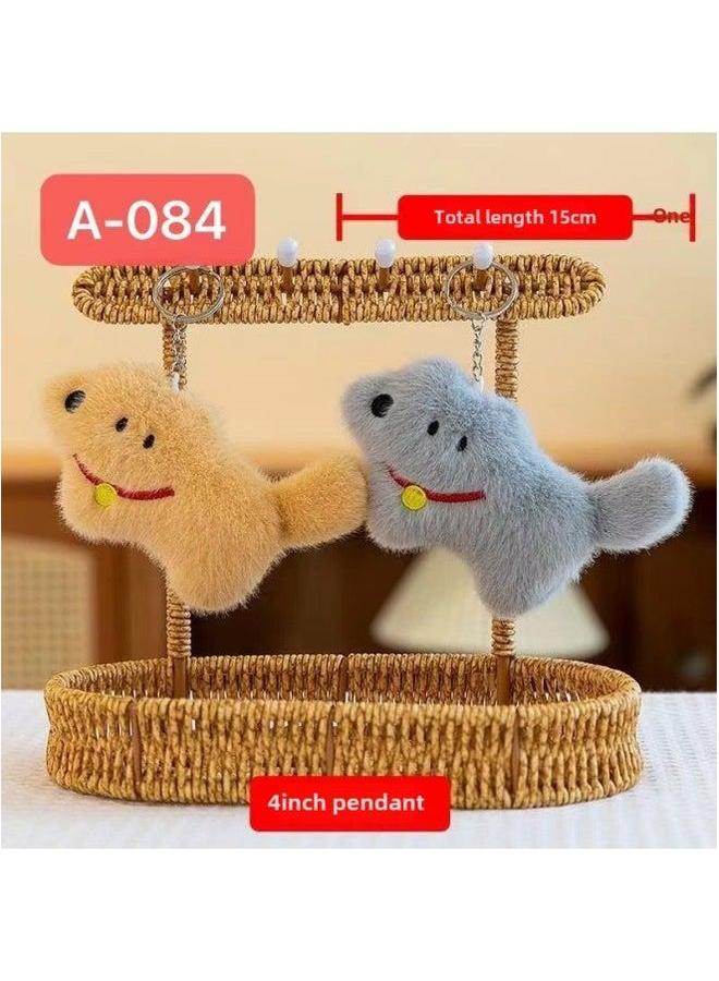 4 Inch Boutique Cute Keychain Grasp Doll Small Pendant Bag Plush Toy Gift-Color:084 Earth Dog-Height:4inch ( 8cm - 15cm ) - Image 1