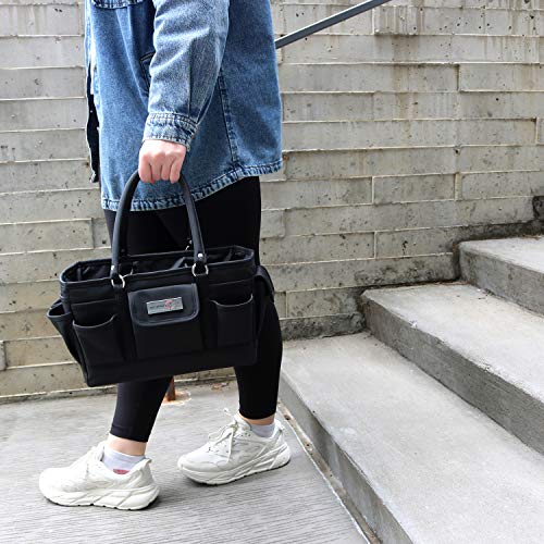 Everything Mary Deluxe Store & Tote Organizer – Black Craft Caddy with Handle – Collapsible Bag for Sewing, Scrapbooking, Art Supplies & DIY Project Organization - Image 2