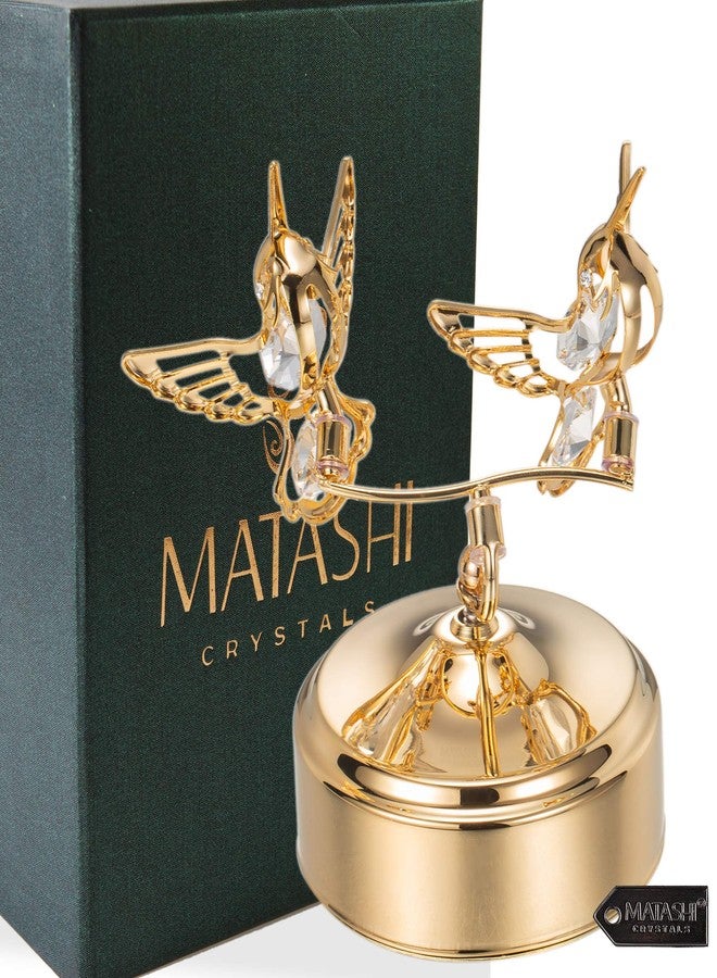 Matashi 24K Gold Plated Music Box with Two Hummingbirds - Stunning Holiday Tabletop Décor - Perfect Christmas, Valentine’s & Mother’s Day Gift for Wife or Grandma - Image 2
