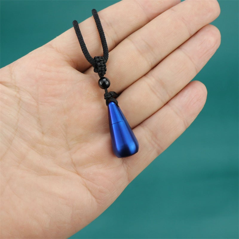 Titanium Pendant: T11 Titanium Blue, Pure Titanium Material, Waterproof & Sealed Container - Lightweight Dual-use Keychain Accessory for Outdoor Activities & Daily Carry - Image 3