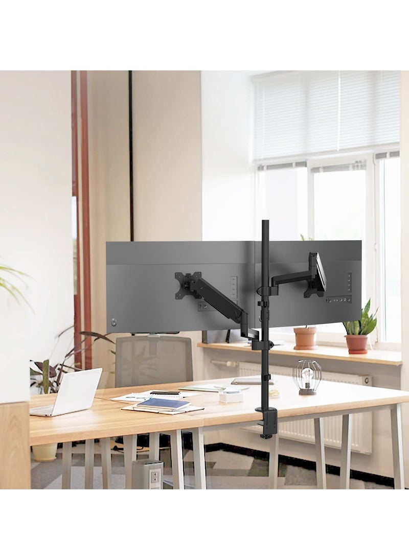 KYD - 14-28 Inch Dual Monitor Stand, Multidirectional control Dual Monitor Mount, Monitor Stand 2 Monitors, Ergonomic Adjustable Tilt/Swivel/Rotate - Image 1