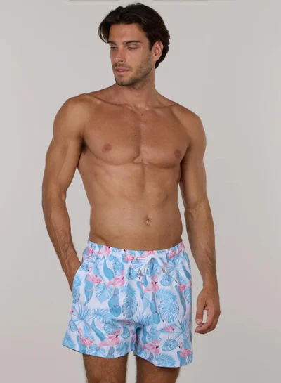 Just Nature Swim Shorts Peaceful Flamingo