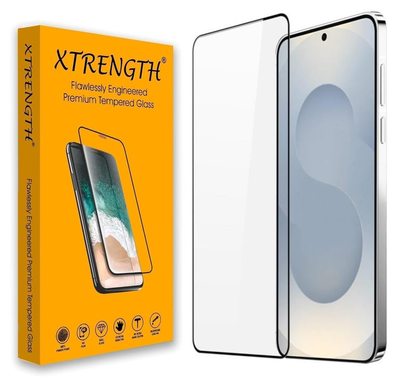 XTRENGTH Advanced HD+ Tempered Glass Screen Protector Designed for Samsung Galaxy S25 Plus 5G - Edge to Edge Full Screen Coverage with Easy Installation Kit (Anti-Scratch) - Image 1