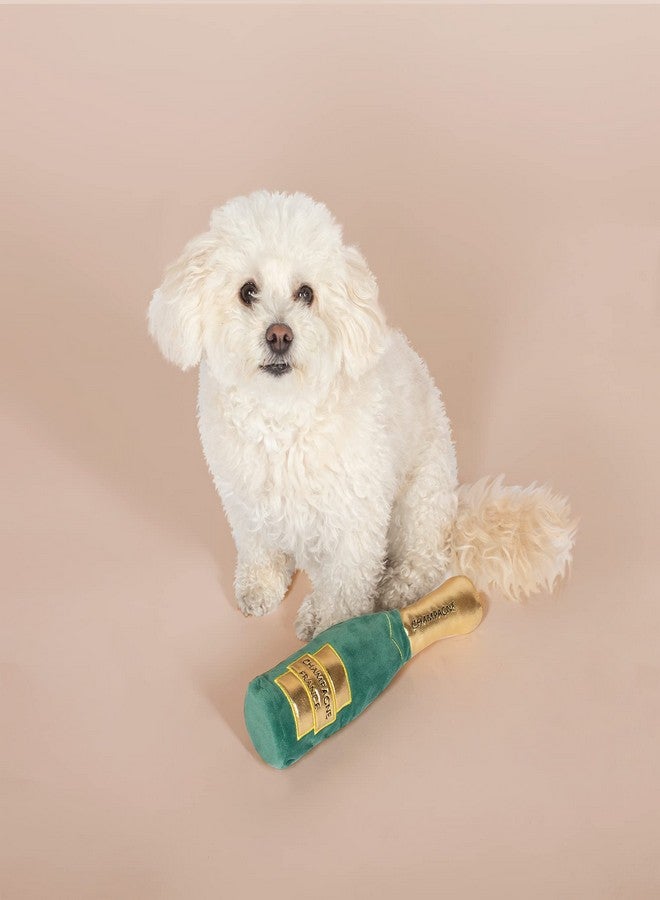 Fringe Studio Dog Toy, Champagne Bottle Plush Pet Toy (289307),All Breed Sizes