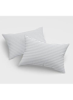 Comfy COMFY HYPOALLERHENIC WHITE STRIPE HOTEL QUALITY SET OF 2 COTTON LUXURIOUS PILLOW SET  - Image 3