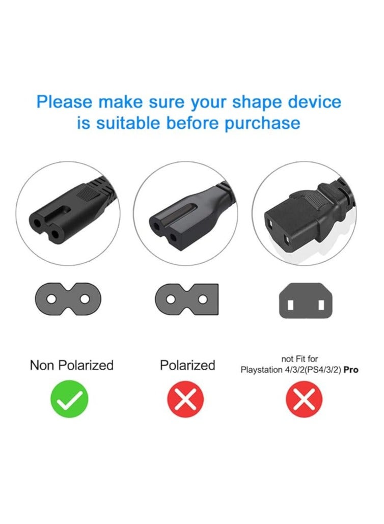 Terabyte كابل طاقة ذو طرفين لجهاز HP Envy/OfficeJet، Canon Pixma/Maxify، إبسون، Brother، طابعة Dymo Label Writer، سوني بلاي ستيشن 2/3/4 (PS2/PS3/PS4)، إكس بوكس ون إكس، إكس بوكس 1s - Image 4