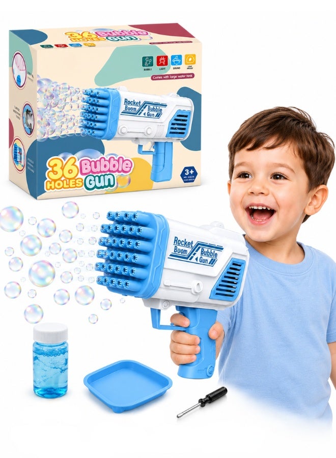 TOY GARDEN 36-Hole Electric Bubble Gun for Kids – Bubble Machine with Soap Solution, Indoor & Outdoor Toy for Toddlers and Girls - Image 1