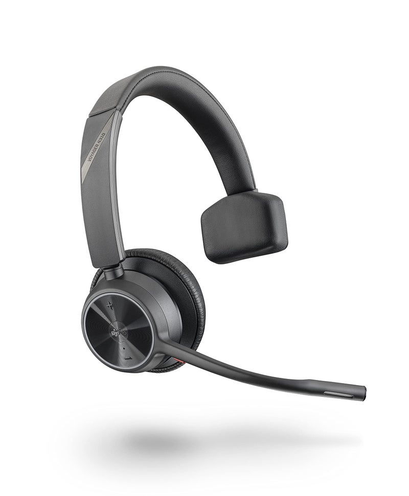 Poly - Voyager 4310 UC Wireless Headset (Plantronics) - Single-Ear Headset w/Mic - Connect to PC/Mac via USB-C Bluetooth Adapter, Cell Phone via Bluetooth - Works with Teams (Certified), Zoom & More - Image 1