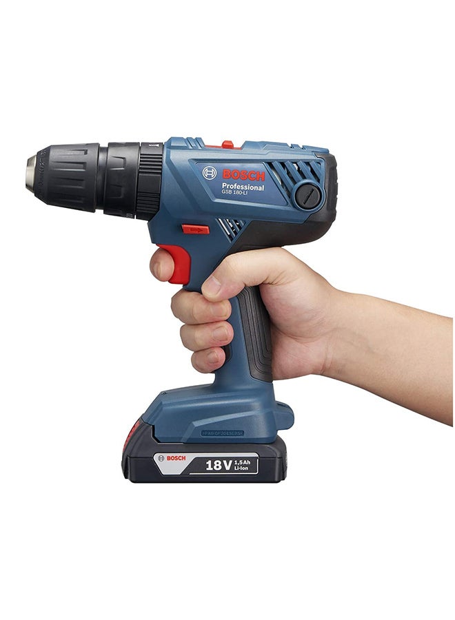 BOSCH Gsb 180-Li Combi Cordless Screwdriver - 2 Batteries Blue-Black - Image 2