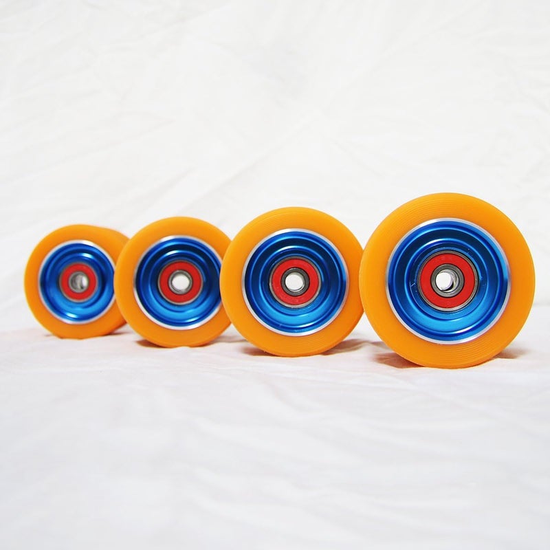 Z-FIRST 62mm Roller Skates Wheels Aluminum Alloy Speed Skate Wheels Replacement Wheels with Abec-9 Bearing (Pack of 4) - Image 1
