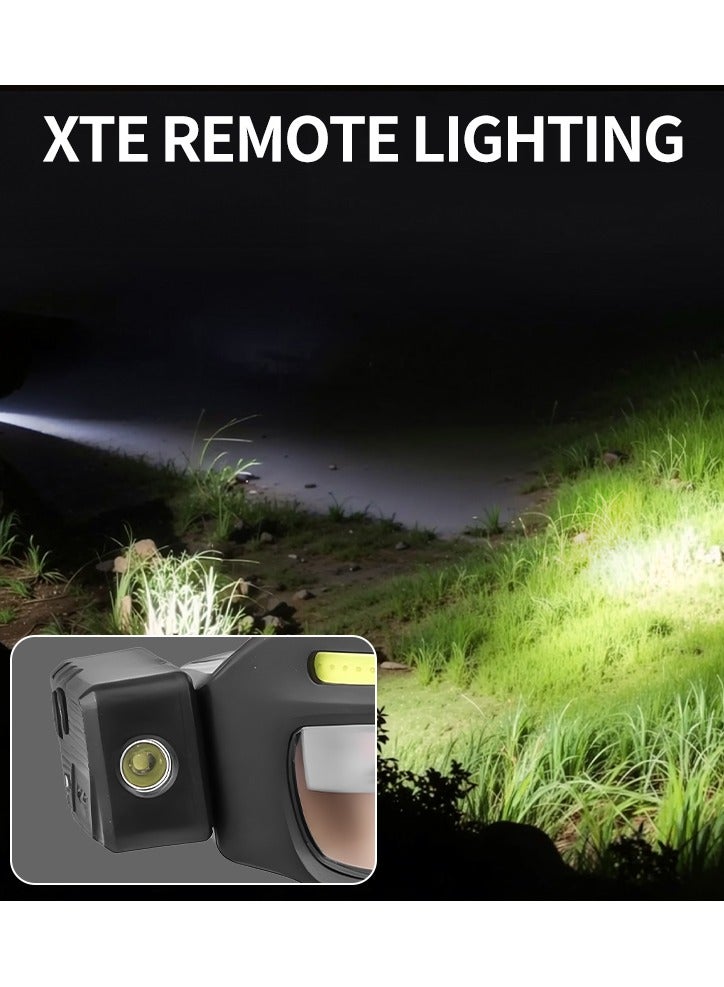 Safety Glasses with Lights,Cycling Glasses and Goggles - Safety Cycling Eyewear with TYPE-C Light Anti-Fog for Welding Sports Motorcycle Driving Fishing Women Men(1pcs Blue) - Image 5