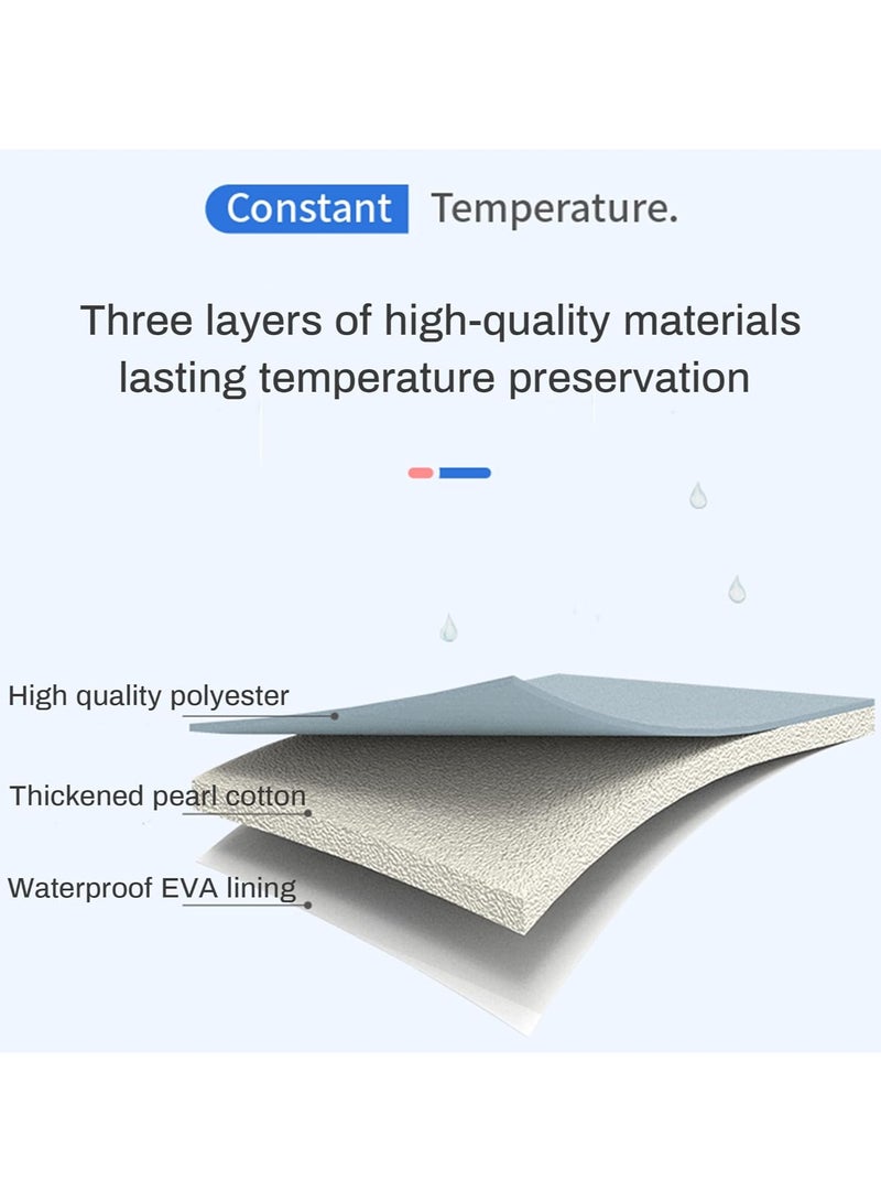 Insulated Lunch Bag, Reusable Leakproof Thermal Tote Bag for Men & Women with Adjustable Shoulder Strap, for your family with Work/Picnic/Beach - Image 4