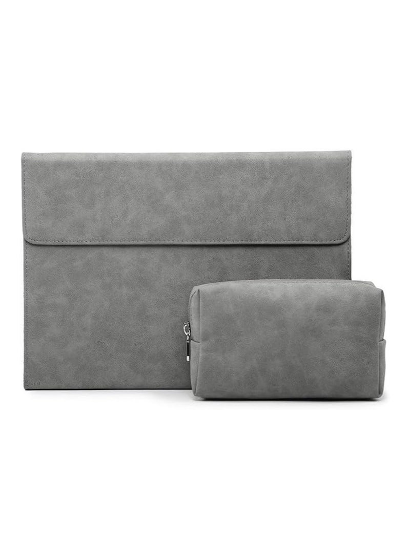 Leather case for Samsung Galaxy Tab S10 Ultra, power pouch + drop-proof tablet case with auto sleep/wake and stand feature - Image 1