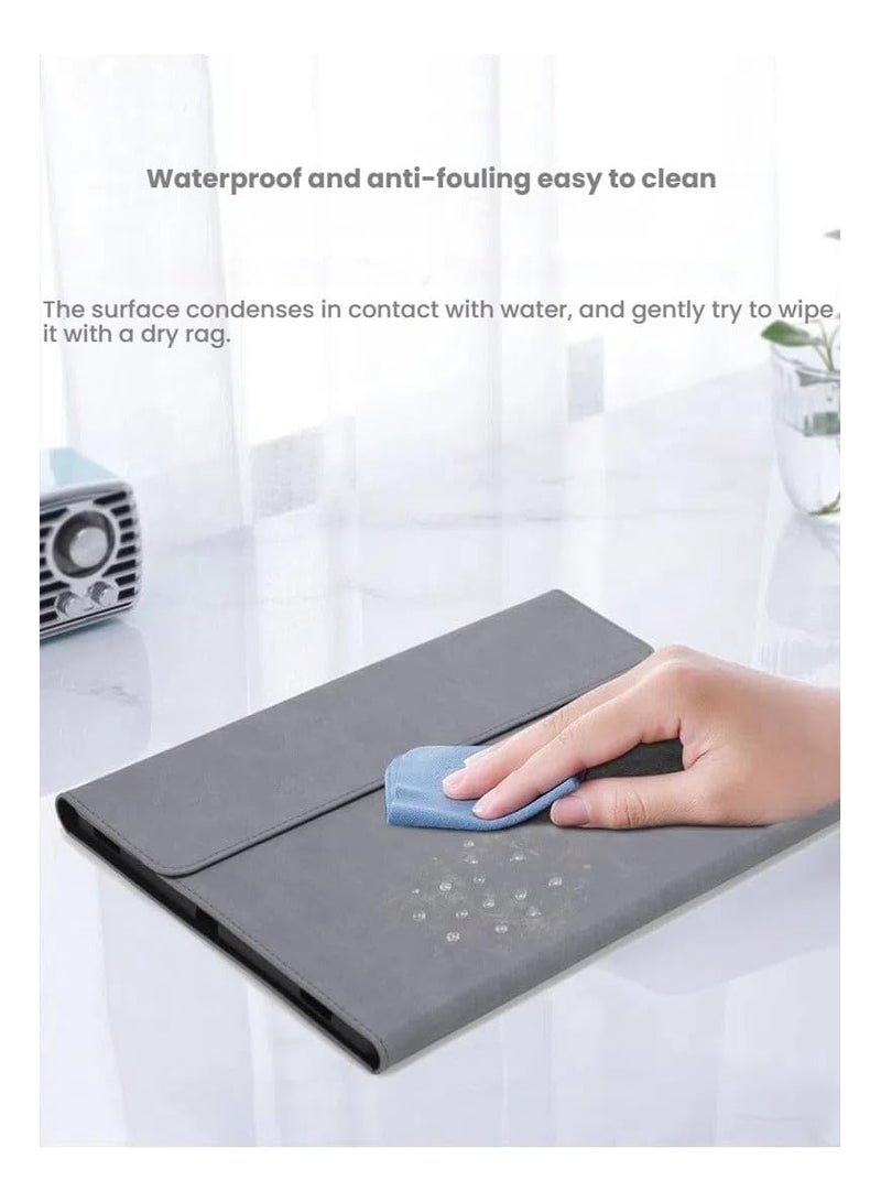 Leather case for Samsung Galaxy Tab S10 Ultra, power pouch + drop-proof tablet case with auto sleep/wake and stand feature - Image 5