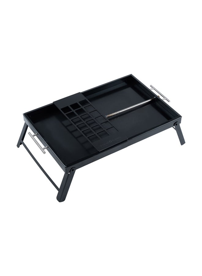 السنيدي شواية فحم للرحلات منقل فحم للشوي اسود مقاس 40 *60 *18 سم - Image 1