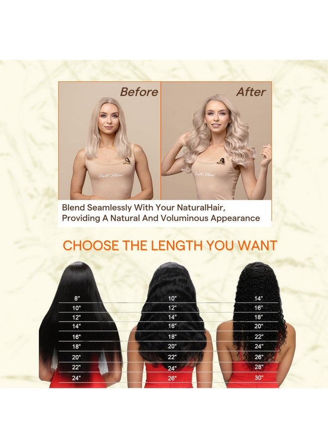 Fshine Full Shine Tape in Hair Extensions Human Hair 20 Inch Remy Human Hair Tape in Extensions Highlighted Color 18 Ash Blonde and 613 Light Blonde Hair Extensions Tape in 20 Pcs 50Gram Adhesive Tape Hair - Image 3