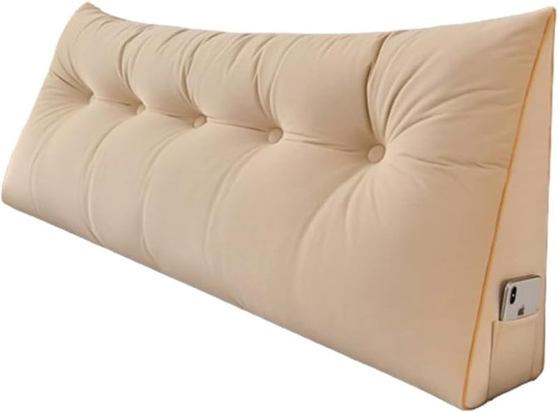 Triangular Headboard Pillow,Large Headboard Pillow Long Backrest Positioning Support Bolster Cushion for Daybed Fluffy Quality Wedge Pillow with Removable Cover,(E,120x50x20cm) - Image 1