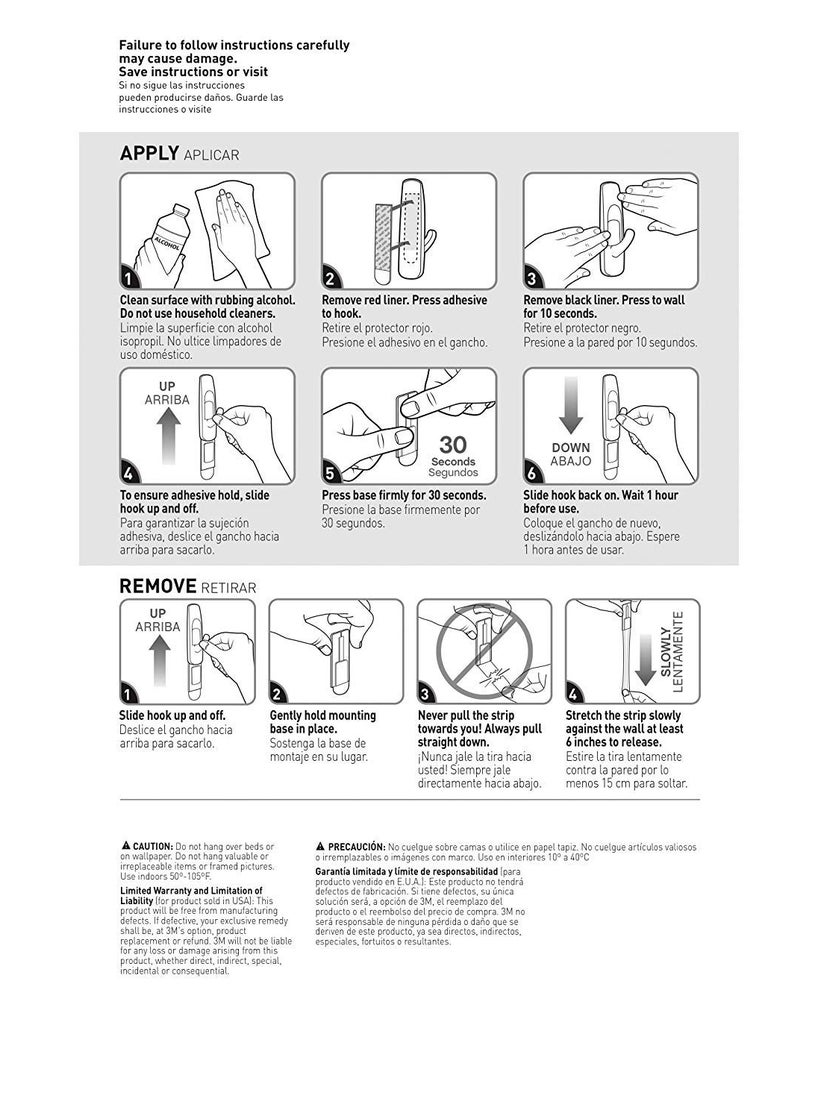Command Command 3M 17066Anz Micro Hook White 3 Hooks and 4 Strips Pack of 3  - Image 4
