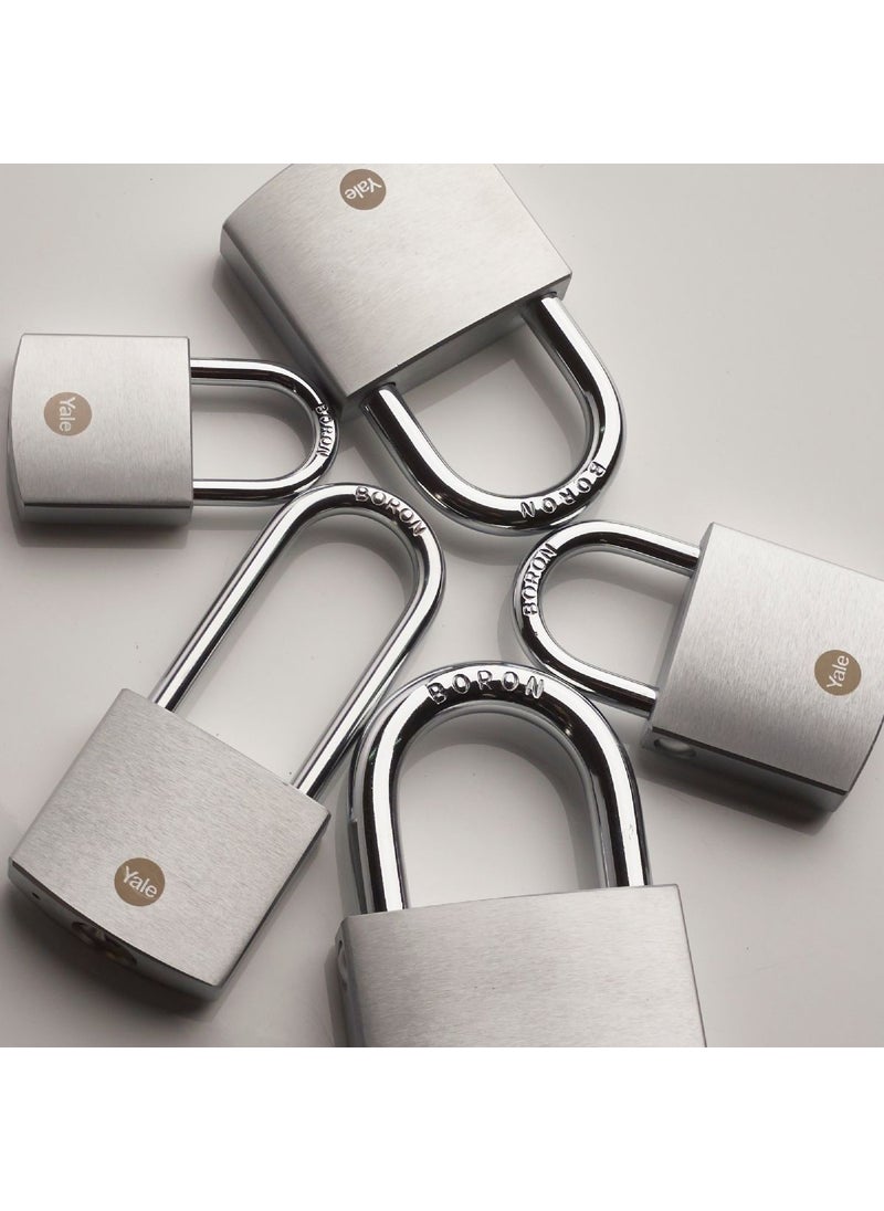Yale - Dmu Chrome Plated Padlock 40 mm Two Way Silver - White 1 Piece - Image 1