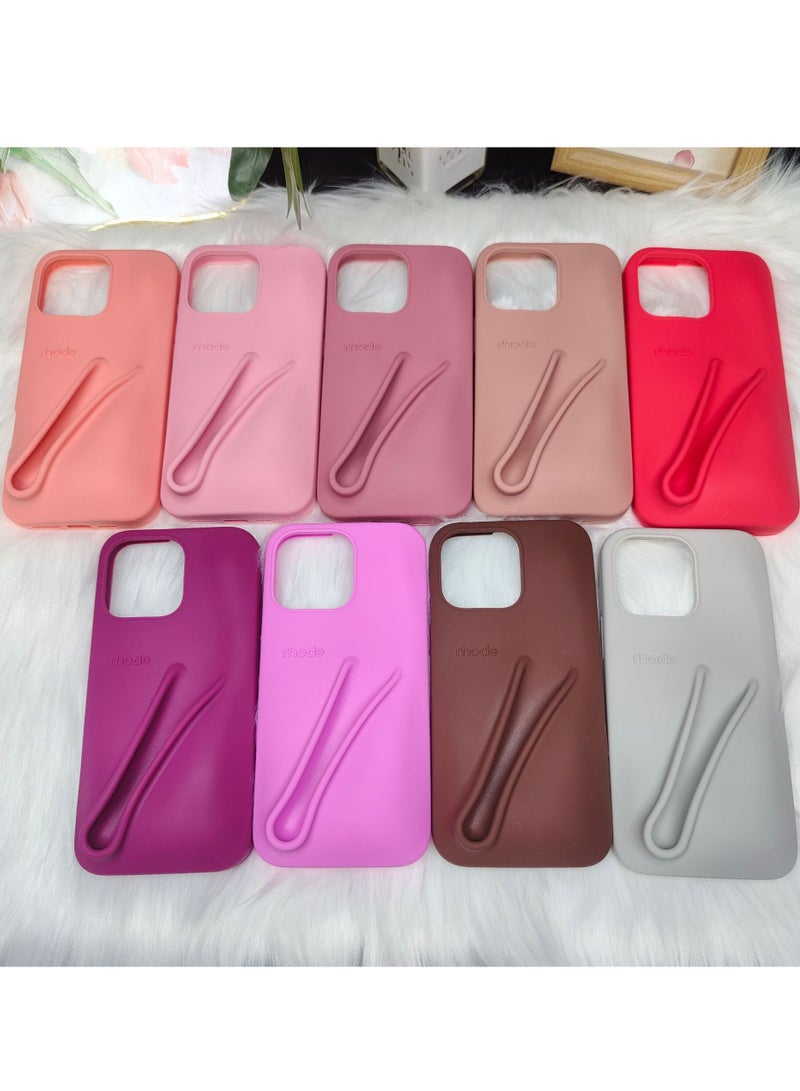 rhode Simple Lip Support Adhesive Iphone Mobile Phone Case Mobile Phone Lip Gloss Rubber Case Moisturizing Lipstick Lip Support(Salty tan) - Image 4