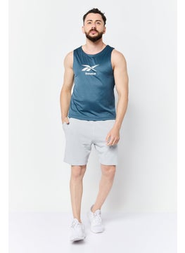 Reebok Men Sportswear Fit Sleeveless Training Vest, Blue  - Image 4