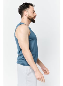Reebok Men Sportswear Fit Sleeveless Training Vest, Blue  - Image 3