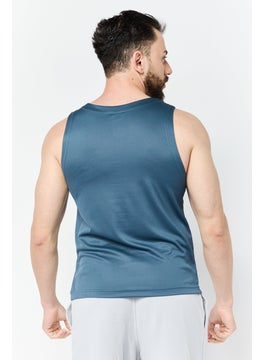 Reebok Men Sportswear Fit Sleeveless Training Vest, Blue  - Image 2