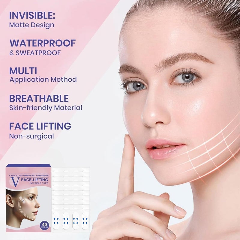 V face shaping invisible pull sticker (including neck sticker) a box of 40 pieces - Image 5