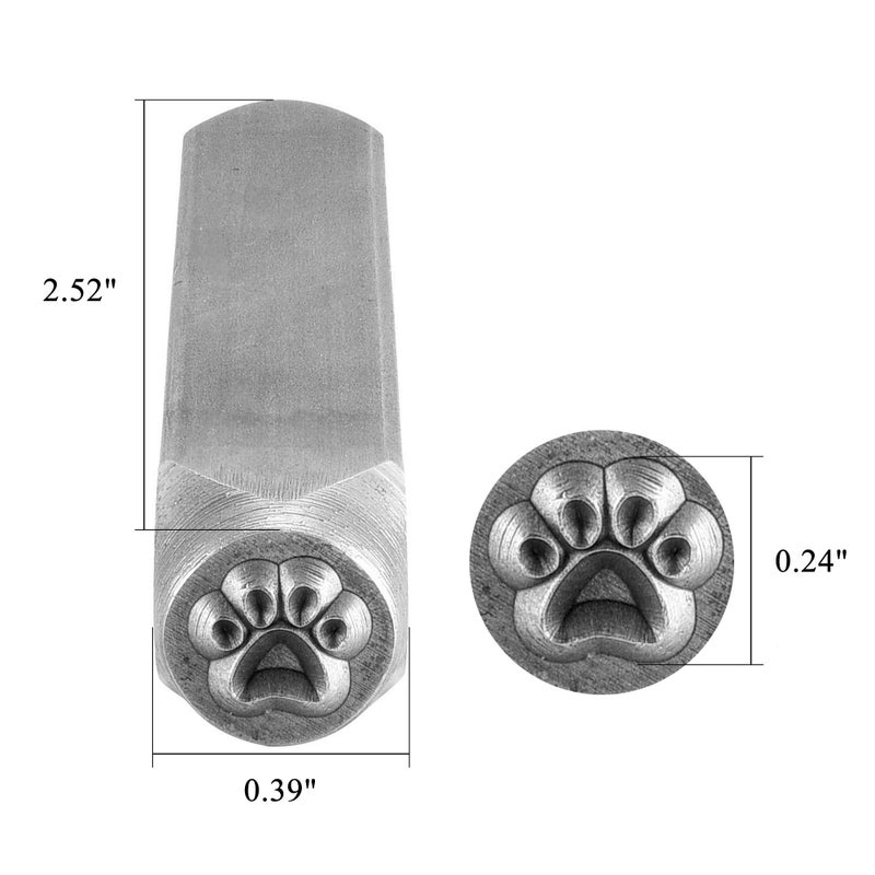 Yoption Dog Paw Metal Punch Stamp Stamping Tools 6mm for Stamping/Punching Metal, Jewelry, Clay, Leather, Wood - Image 2