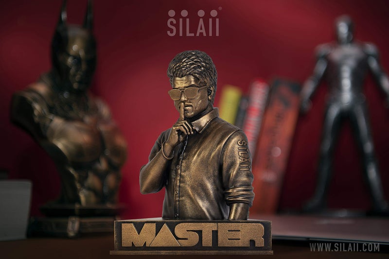 SILAII Master Thalapathy Vijay Sculpture - 8 INCH, Antique Bronze Colour - Image 2