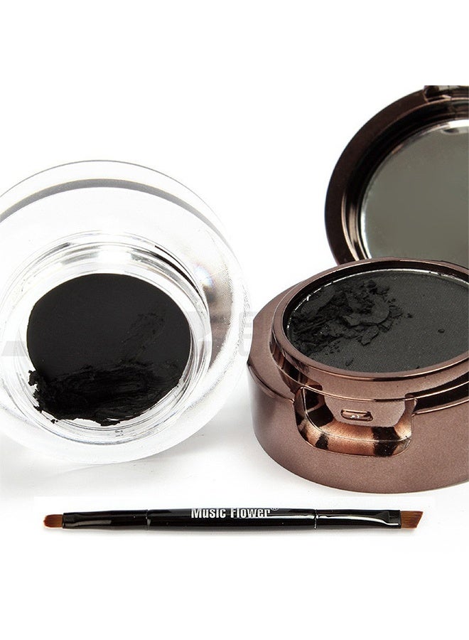 ميوزك فلاور كريم تحديد الحواجب الجذاب، مجموعة التعبئة والتحديد، أقلام تحديد الحواجب باللون البني/الأسود - Image 2