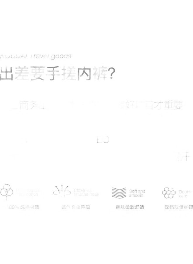 HINCLOUD 20 Disposable Underwear, No-Wash, Travel-Friendly, Portable, Comfortable, Pure Cotton, Men'S Boxer Briefs, 20-Pack, 3Xl Size - Image 2