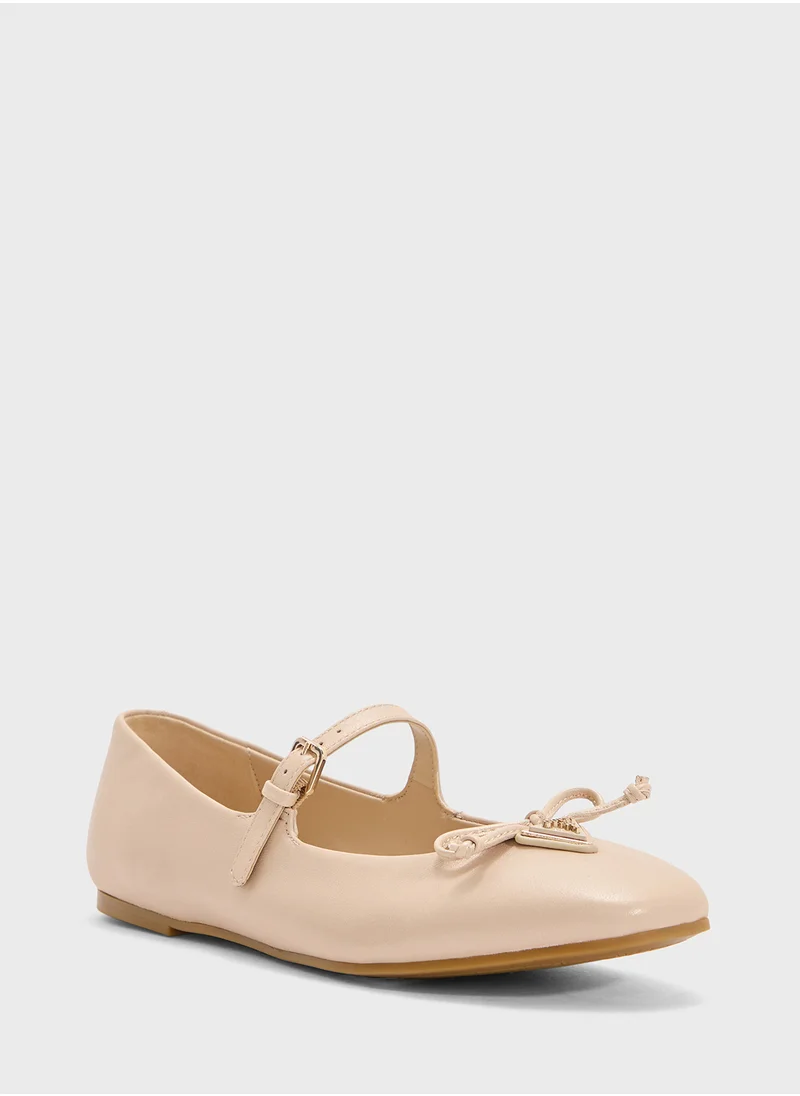 GUESS Bow Detailed Strappy Ballerinas