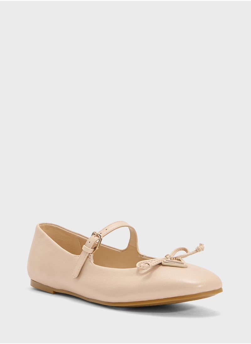 GUESS Bow Detailed Strappy Ballerinas  - Image 2