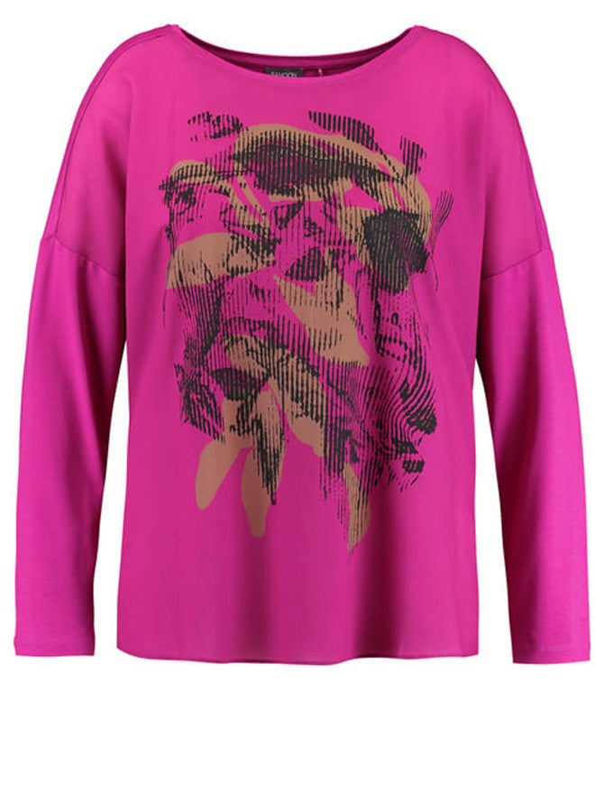 GERRY WEBER Long sleeve top in a mix of materials  - Image 1