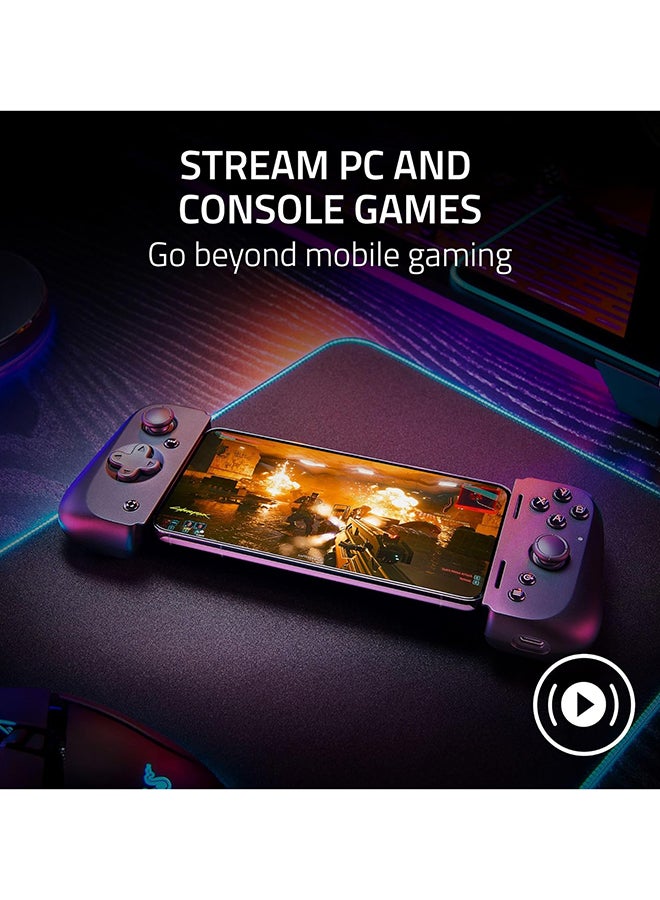 Razer Kishi V2 USB-C Mobile Gaming Controller, Console-Level Control, Tightly Fit Telescopic Bridge, Ultra Low Latency, Charging While Gaming, Compatible with iOS & Android, Black | RZ06-05110100-R3M1 - Image 4