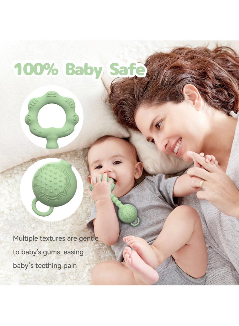 LEFAFA Baby Teething Toys, Food Grade Silicone Teethers for Babies 6-12 Months, Baby Rattles 0-6 Months, BPA Free Baby Chew Toys for Soothing Sore Gums and Keeps Little Ones Entertained - Image 3