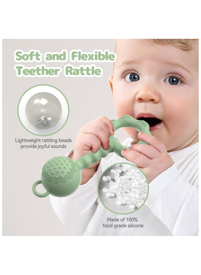 LEFAFA Baby Teething Toys, Food Grade Silicone Teethers for Babies 6-12 Months, Baby Rattles 0-6 Months, BPA Free Baby Chew Toys for Soothing Sore Gums and Keeps Little Ones Entertained - Image 4