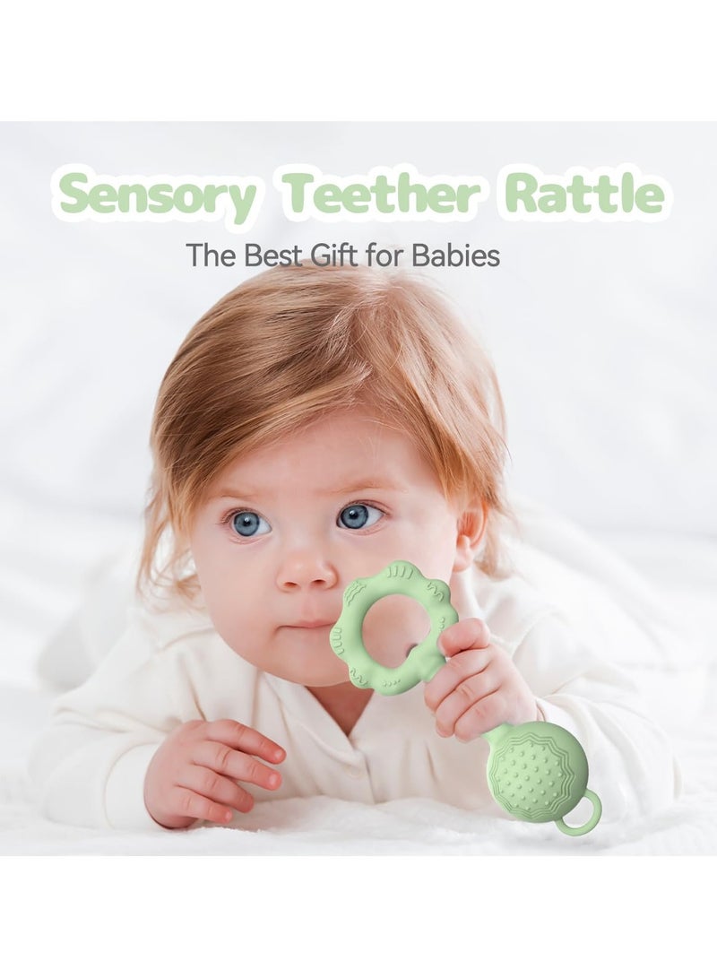 LEFAFA Baby Teething Toys, Food Grade Silicone Teethers for Babies 6-12 Months, Baby Rattles 0-6 Months, BPA Free Baby Chew Toys for Soothing Sore Gums and Keeps Little Ones Entertained - Image 2