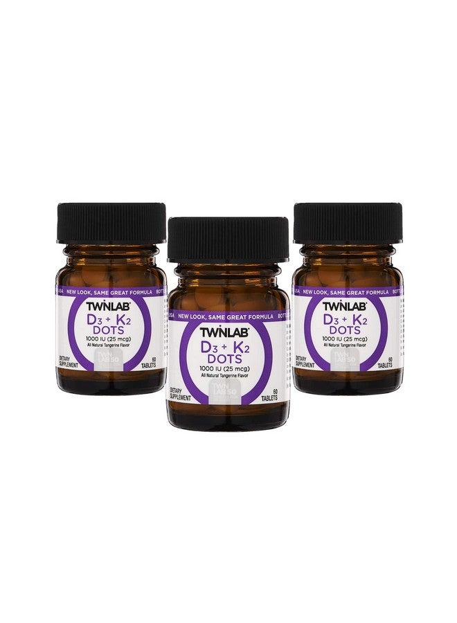 Twinlab Vit D3 1000 & K2 Dots, 3 pk - Image 1