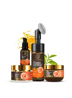 Khadi Natural Radiance Revival Kit | Vitamin C Face Wash 150 Ml | Vitamin C Face Cream 50 Gm | Vitamin C Face Mask 200 Gm | Vitamin C Face Serum 30 Ml  - Image 1