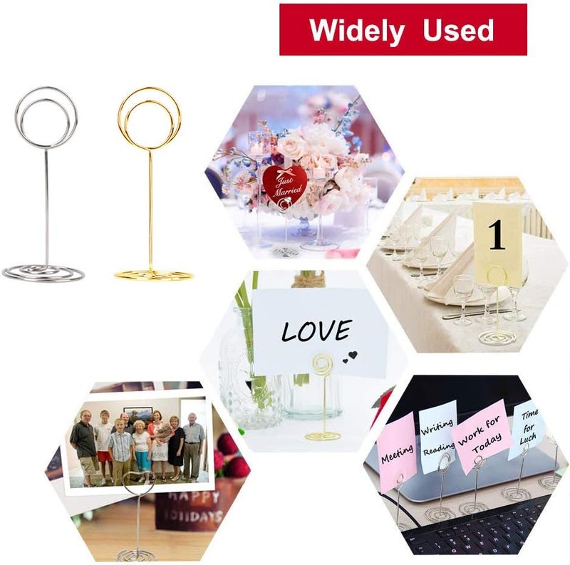 Radezon 20 Pack Table Number Holders Place Card Holder Photo Picture Holder for Wedding, Birthday Party - Image 3