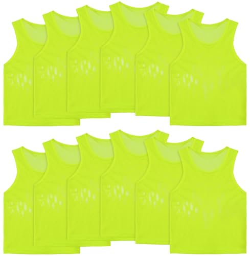 VOGRYE Pinnies Set of 1224 Scrimmage Vests Team Practice Sports for Child YouthAdult Lightweight Basketball Jersey - Image 1