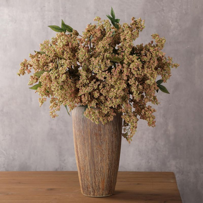 Artificial Berry Stems Green - Faux Flower Stems for Wedding Decor, Farmhouse Home Decor, Diy Floral Arrangements - Image 5