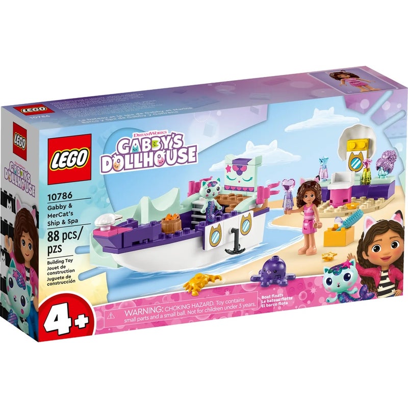 LEGO - Gabby's Dollhouse Gabby & MerCat's Ship & Spa 88 Pieces - 10786 - Image 1