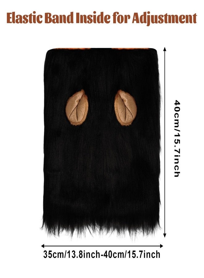 Nydotd Lion Mane for Dog Adjustable Lion Mane Wig with Ears for Medium to Large Sized Dog Costumes for Halloween Christmas Parties (Black) - Image 2